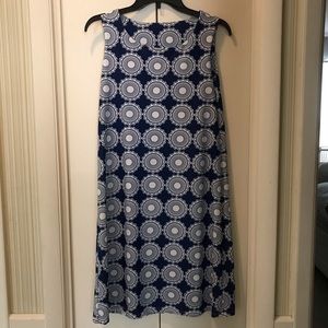 Blue and White Dress